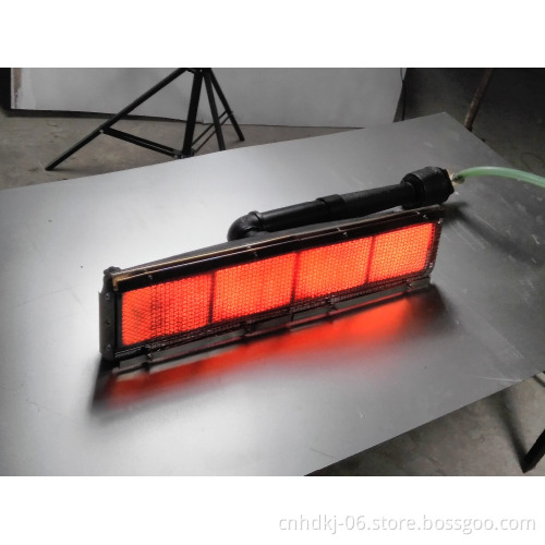 Ceramic heated infrared gas burners for industrial food dryer dehydrator